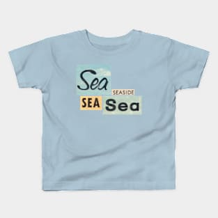 Vintage Typography Seaside Kids T-Shirt